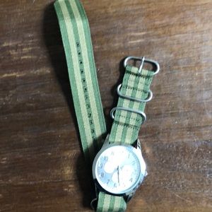 FMD Stainless Steel Dark/light green nylon band